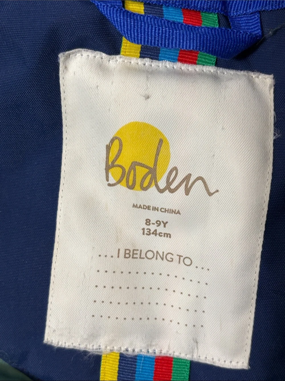 Boden Navy Hooded Winter Kids Jacket